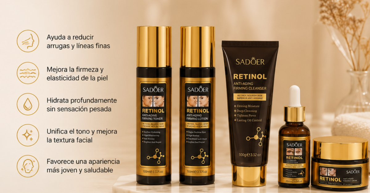 Kit skincare nocturno SADOER retinol