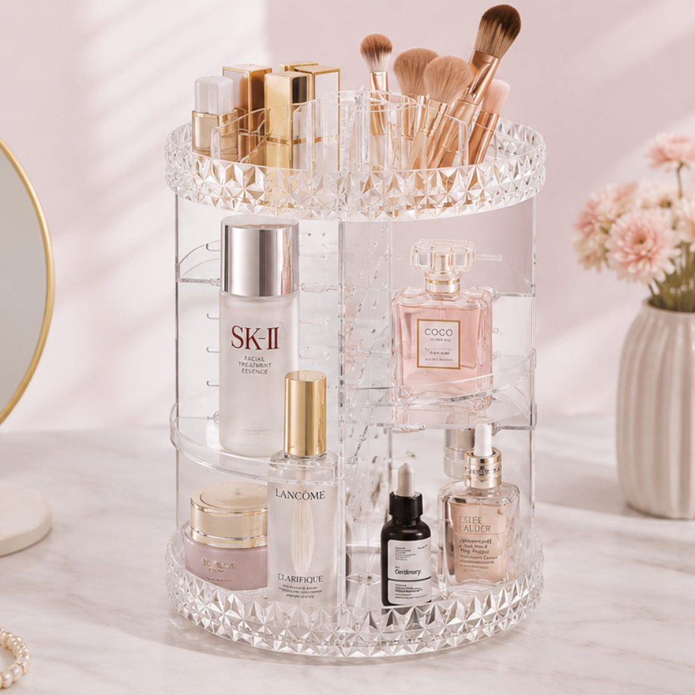 Organizador de cosméticos transparente
