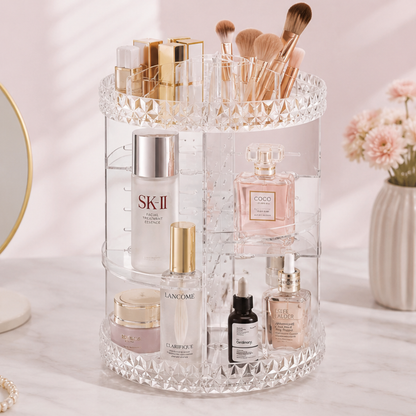 Organizador de cosméticos transparente